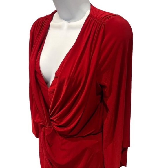 Revolve x MISA Los Angeles Teget Knot Front Dress Red Size XS New with Tag - Picture 7 of 14